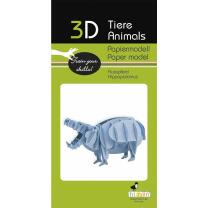3D Hippo Papiermodell