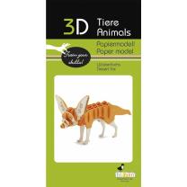3D Wüstenfuchs Papiermodell