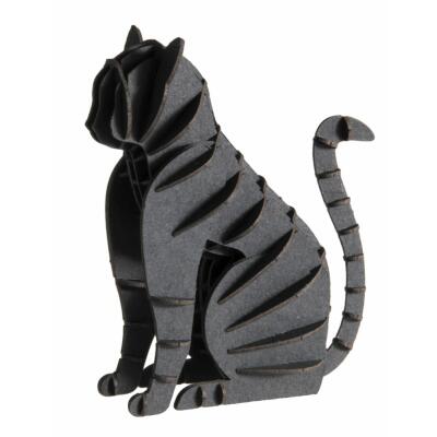 3D schwarze Katze Papiermodell