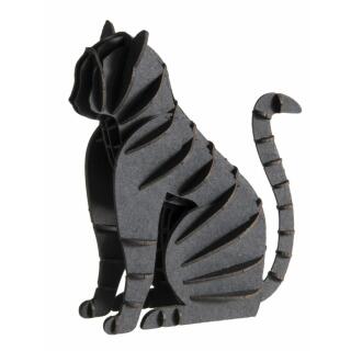 3D schwarze Katze Papiermodell