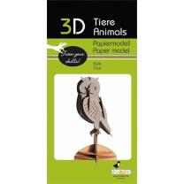 3D Eule Papiermodell