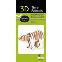 3D Eisbär Papiermodell