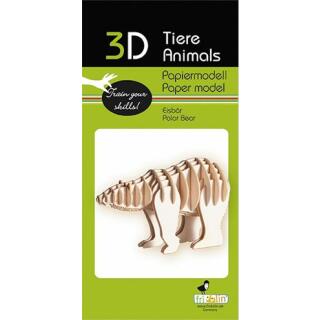 3D Eisbär Papiermodell