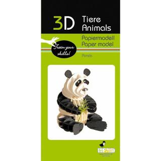 3D Panda Papiermodell