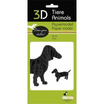 3D Hund  Papiermodell