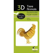 3D Hahn Papiermodell