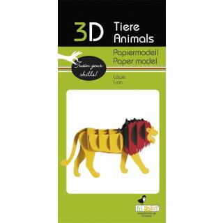 3D Löwe Papiermodell