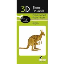 3D Känguru Papiermodell