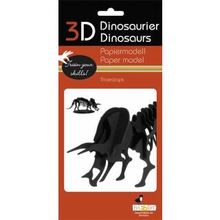 3D Triceratops Papiermodell