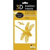 3D Libelle Papiermodell