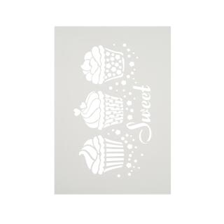 Schablone / Stencil DIN A4 - Sweet Cupcakes