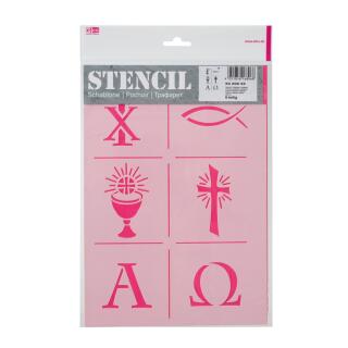 Schablone / Stencil DIN A4 - Christliche Symbole