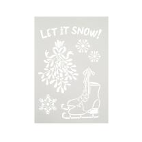 Schablone / Stencil DIN A4 - Let it snow