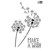 Schablone / Stencil DIN A4 - Pusteblume Make a Wish