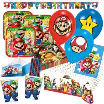 68-teiliges Party-Set Super Mario - Teller klein Becher...