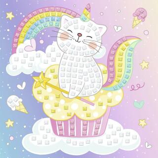 Moosgummi Mosaik "Glitter" Kittycorn  (18)