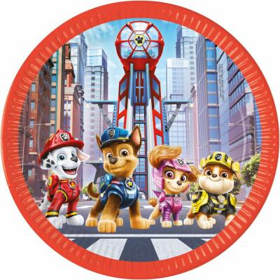 Paw Patrol The Movie  -  8 Pappteller, 23 cm