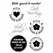 Efco (942) clear stamps Stempel Set - Bleib gesund