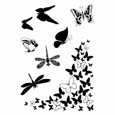 Efco (944) clear stamps Stempel Set - Schmetterlinge Libellen