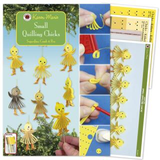 Karen Marie - Kleine Quilling Küken Set - Small Quilling Chicks mehrfarbig