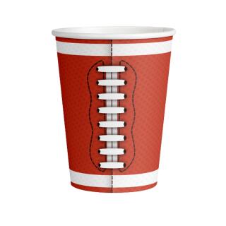 Football Party - Touchdown - Pappbecher 500 ml, 6 Stück