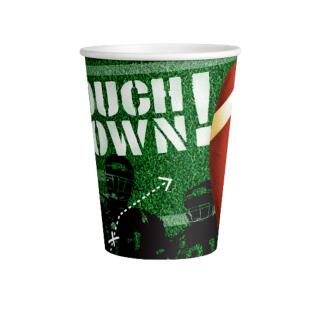 40-teiliges Party-Set - Football touchdown Teller Becher Servietten + Trinkhalme für 8 Personen