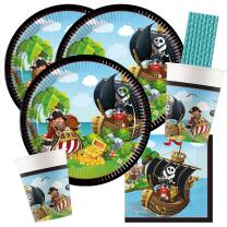 44-teiliges Party-Set Pirat - Pirates Island - Teller...