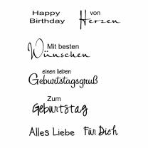 Efco (107) clear stamps Stempel Set - Geburtstag