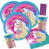 44-teiliges Party-Set Barbie Dreamtopia mit Einhorn -...