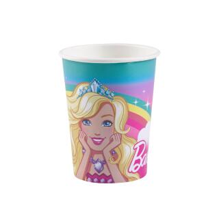 44-teiliges Party-Set Barbie Dreamtopia mit Einhorn - Teller Becher Servietten Trinkhalme  für 8 Kinder