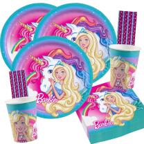 68-teiliges Party-Set Barbie Dreamtopia mit Einhorn -...