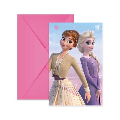 Frozen 2 Wind Spirit - Einladungskarten mit Umschlag, 6 Stück