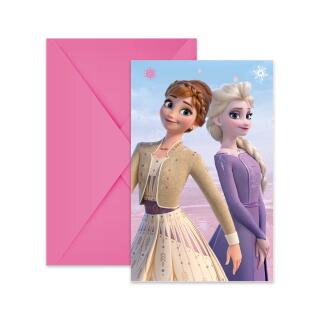 Frozen 2 Wind Spirit - Einladungskarten mit Umschlag, 6 Stück