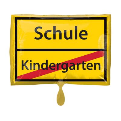 Folienballon Schulanfang Schild Schule Kindergarten
