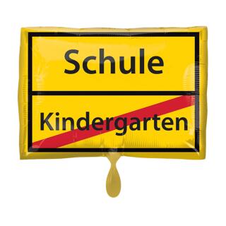 Folienballon Schulanfang Schild Schule Kindergarten