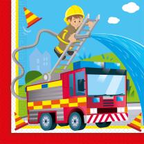 44-teiliges Party-Set Feuerwehr Firefighters - Teller  Becher Servietten Trinkhalme  für 8 Kinder