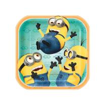 Minions Pappteller klein  17,4 cm, 8 Stück