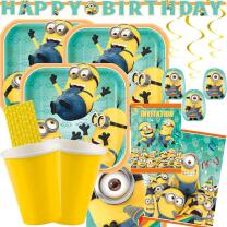 60-teiliges Party-Set Minions - Teller Becher Servietten...