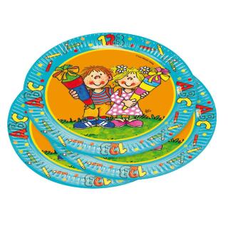 68- teiliges Party-Set Einschulung - Schulanfang - Teller, Becher, Servietten Trinkhalme für 16 Kinder