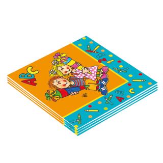 68- teiliges Party-Set Einschulung - Schulanfang - Teller, Becher, Servietten Trinkhalme für 16 Kinder