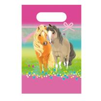 67-teiliges Party-Set Pferde - Pretty Pony - Teller Becher Servietten Ballons Einladungen Tüten Girlande Trinkhalme für 8 Kinder