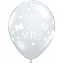 Latexballon Mr. & Mrs. transparent