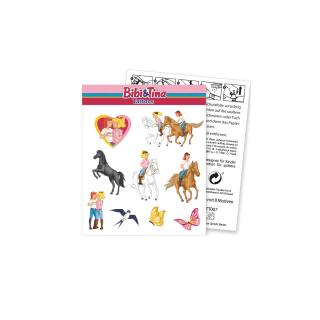 Tattoos - Bibi und Tina - 1 Bogen mit 9 Tattoos