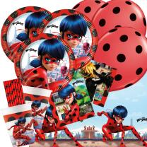 51-teiliges Party-Set Miraculous Ladybug - Teller Becher...