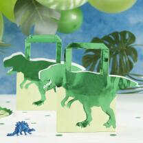 Partytüten - glänzende Dinosaurier, 5 Stück