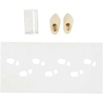 Mini-Bastelset Wichteltür - Fußabdrücke