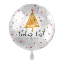 Folienballon 43 cm - Frohes Fest - lebe, liebe, lache