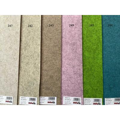 Hobbyfun Bastelfilz 3 mm * Filz  * Filzplatte 375 x 500 mm *  Farbauswahl Nr. 244 lago-meliert