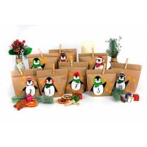 DIY Adventskalender Pinguine mit braunen...