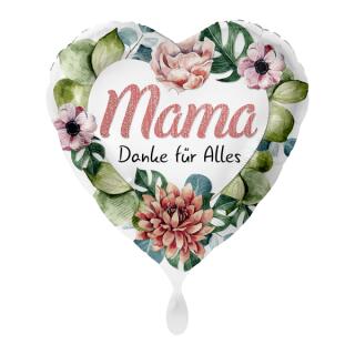 Folienballon Herz - Mama  Danke für Alles, 43 cm